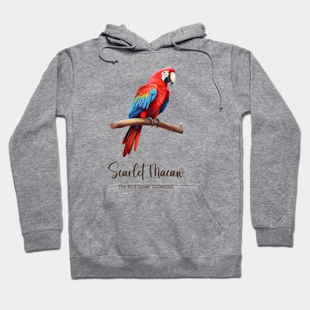 Scarlet Macaw - The Bird Lover Collection Hoodie by goodoldvintage